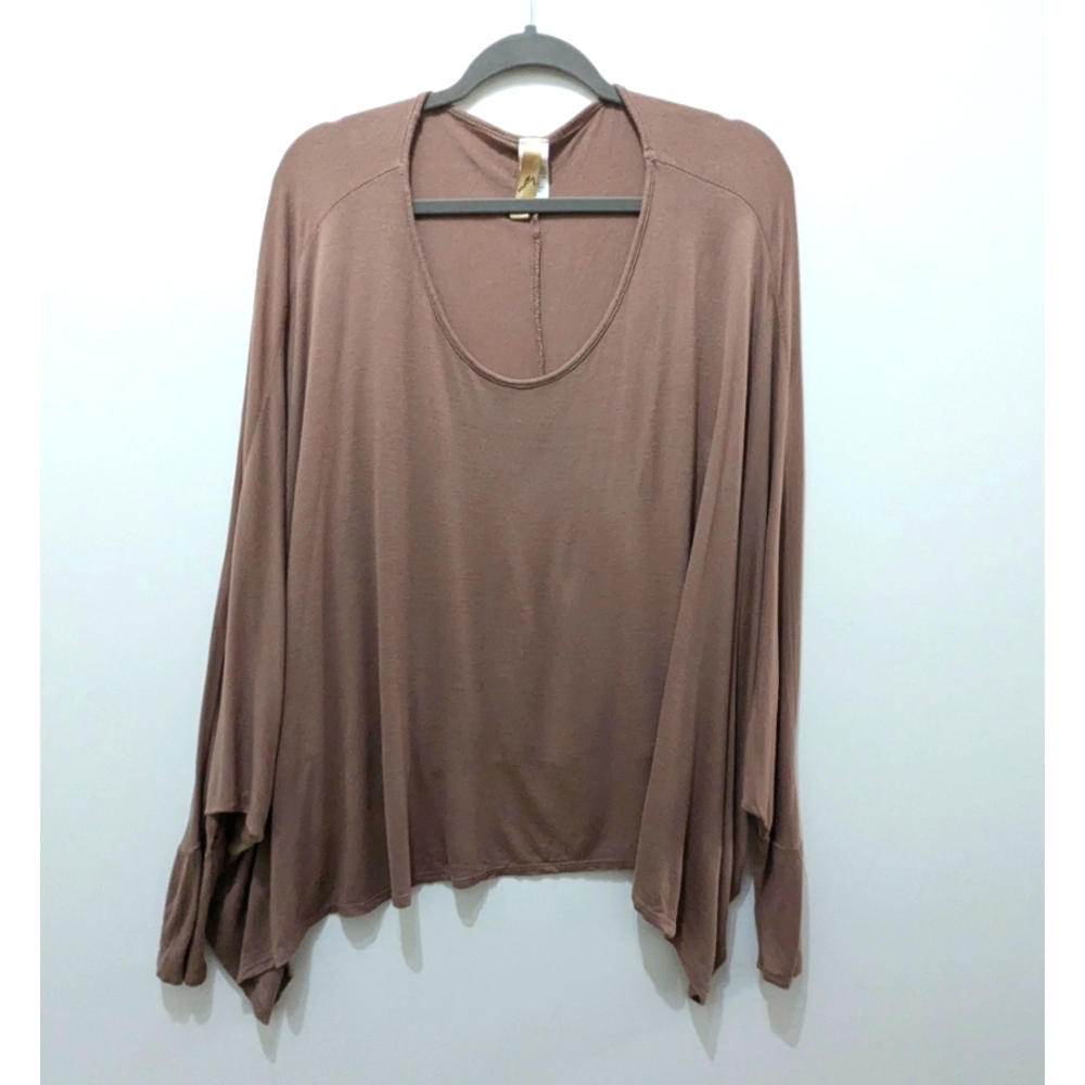 Scotty Taupe Oversized Crop Top Women's Size S